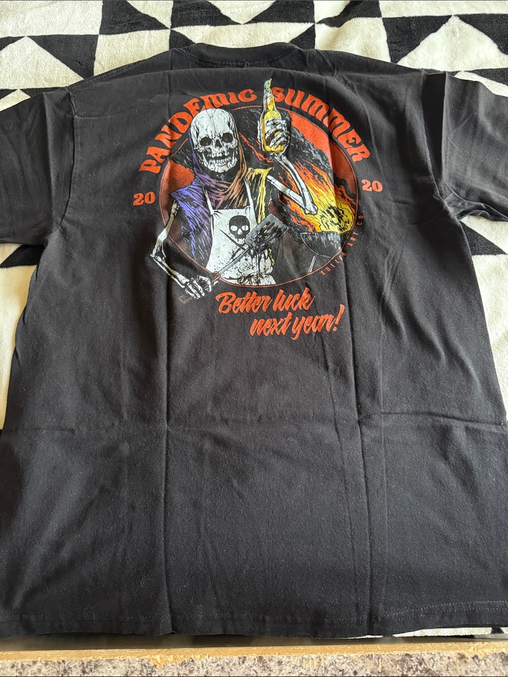 Men's Black 'Pandemic Summer' Skull Graphic Tee
